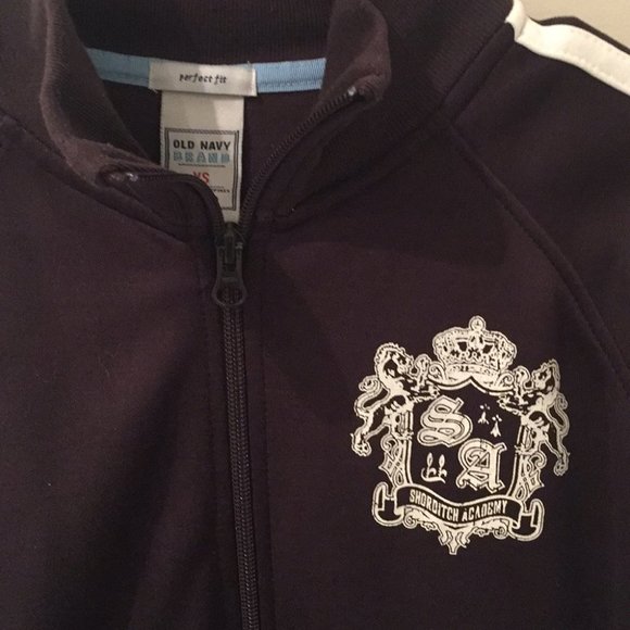 Old Navy Blazer Track Jacket Brown Stripe XSmall - Picture 3 of 4